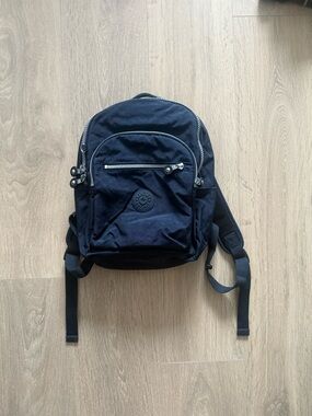 Kipling Navy Small Backpack with Front Pocket